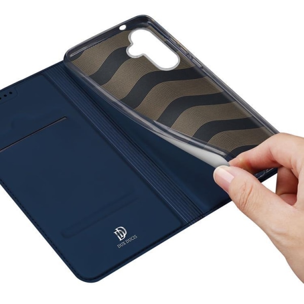 Dux Ducis Galaxy S24 Wallet Case Skin Pro läpällä - sininen