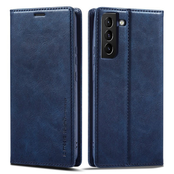 LC.IMEEKE Samsung Galaxy S21 Plånboksfodral Konstläder - Blå