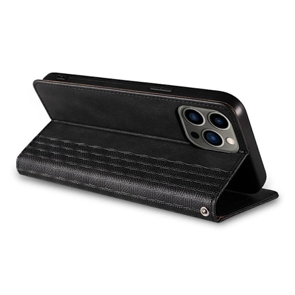 iPhone 12 Pro Max Plånboksfodral Magnet Strap - Svart Svart