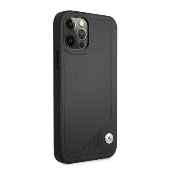 BMW Läder Deboss Skal iPhone 12 Pro Max - Svart Svart