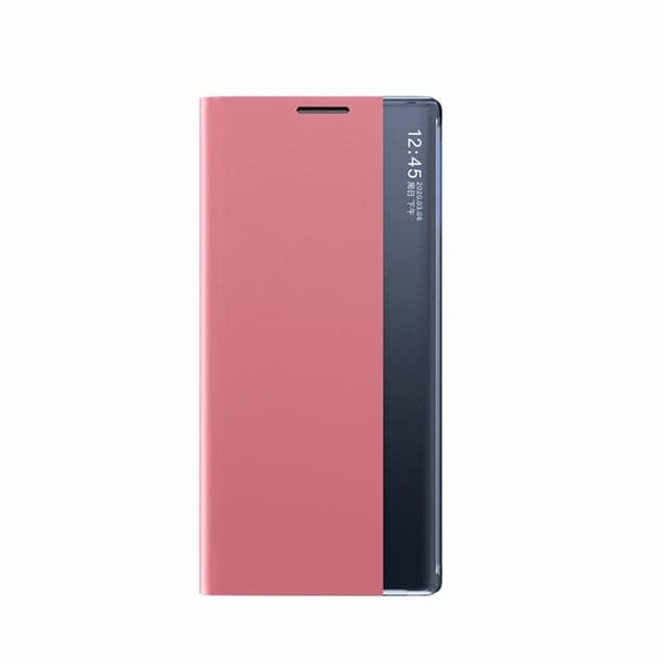 Galaxy S24 FE Etui Sleep View med Flap - Lyserød Rosa
