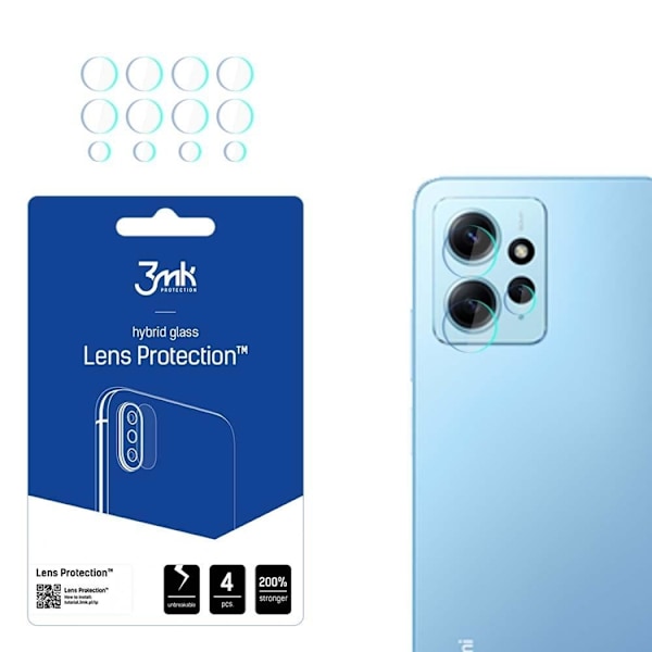 3MK Xiaomi Redmi Note 12 7H   Kameralinskydd Transparent