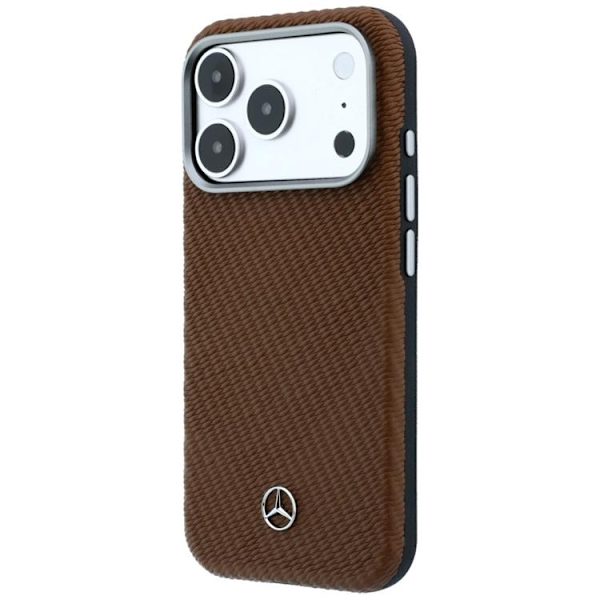 Mercedes Mobilskal för iPhone 17 Pro MagSafe Läder Wood Effect - Kamel