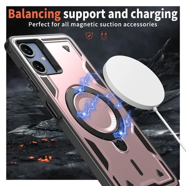 Mobilskal till Galaxy A06 5G Magsafe Kickstand Roséguld