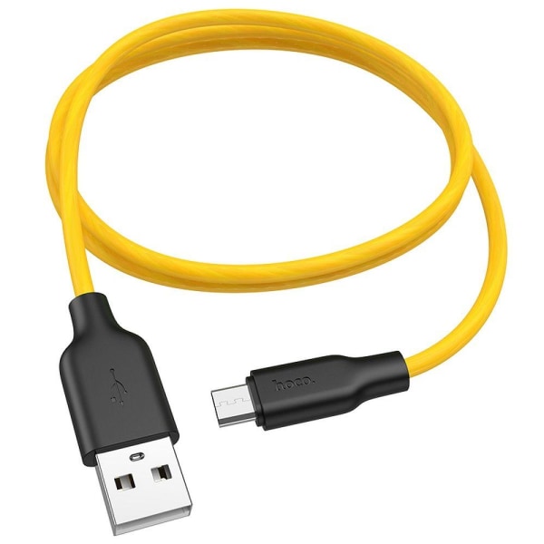 HOCO Plus USB-A til Micro-USB 1m sort/gul