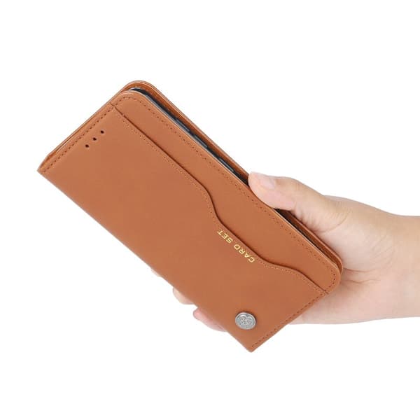 Mobilskal för Samsung Galaxy S26 Plus Magnetiskt Konstläder Ställ - Vinröd