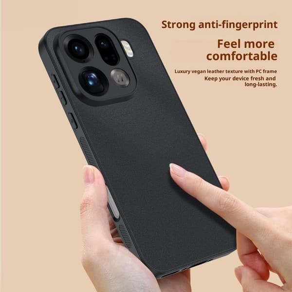 Mobilskal till Oppo Find X9 Pro 5G PU Läder Skydd - Orange
