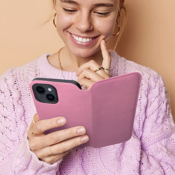 Galaxy A25 Pungetui Dual Pocket - lyserød Rosa