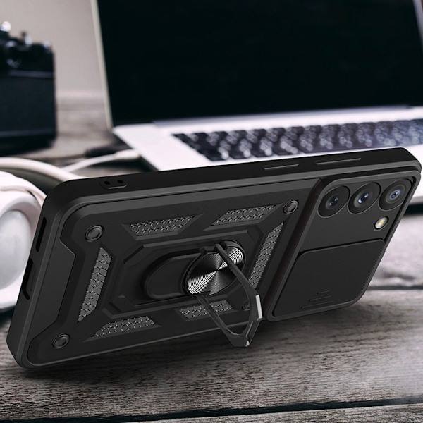 Galaxy A54 Skal Ringhållare Hybrid Armor Camshield - Blå