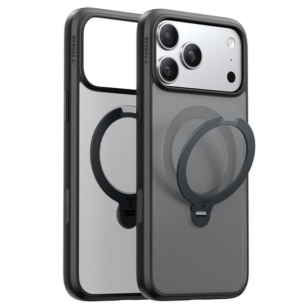 TORRAS Mobilskal till iPhone 17 Pro Max MagSafe Rotating Kickstand Svart
