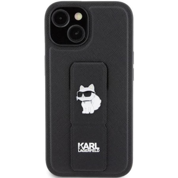 Karl Lagerfeld iPhone 15 Mobilskal Gripstand Saffiano Choupette