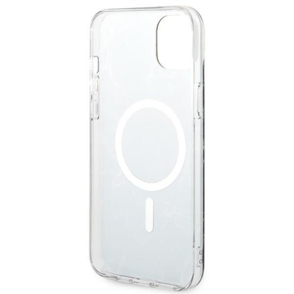 GUESS iPhone 14 Plus Magsafe Skal Marble + Trådlös Laddare - Svart Svart