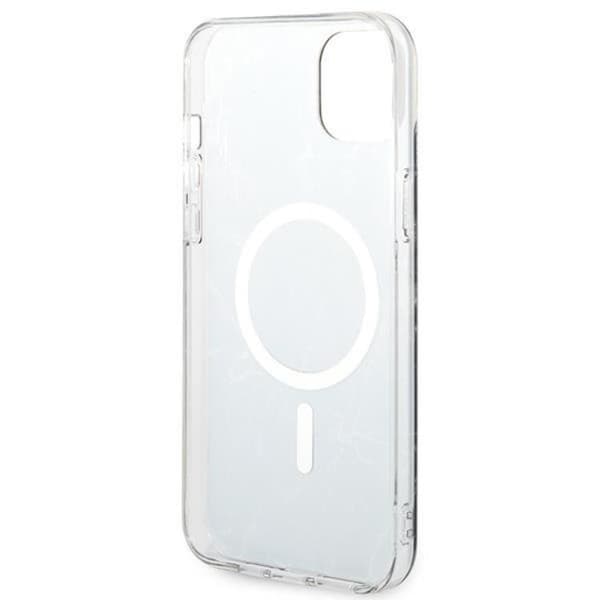 GUESS iPhone 14 Plus Magsafe Skal Marble + Trådløs Oplader - Sort Black