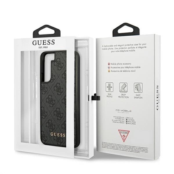 Guess Metall Gold Logo Skal Galaxy S22 - Grå Grey