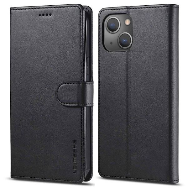 LC.IMEEKE iPhone 14 Plus Plånboksfodral Konstläder - Svart