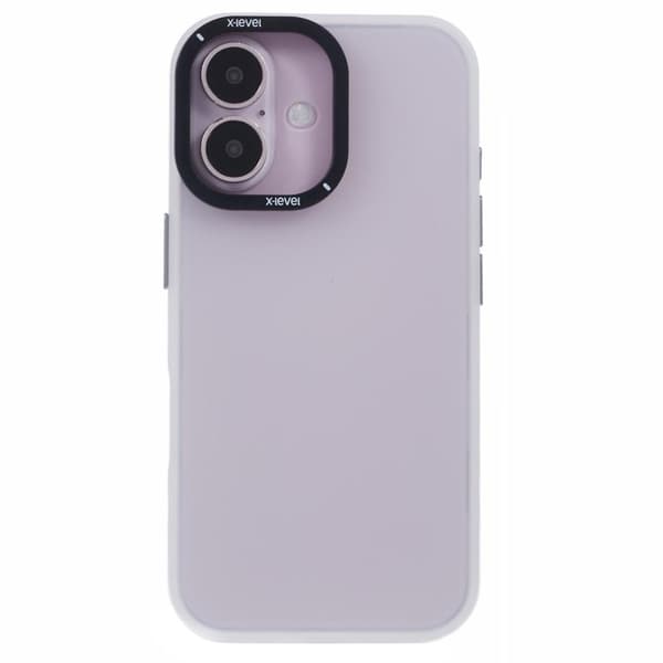 X-LEVEL Mobilskal till iPhone 16 Matt Finish PC + TPU - Vit