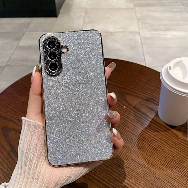 Mobilskal för Samsung Galaxy S26 Plus Glitter Anti Drop PC + TPU - Silver