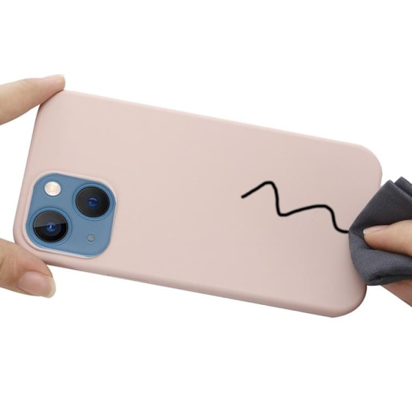 iPhone 14 Plus Skal Magsafe Silicone Ultra Slim - Rosa Svart