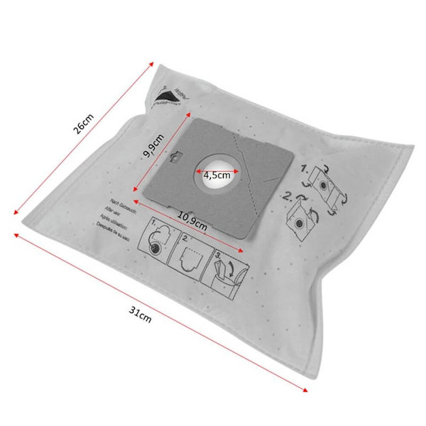CLEANBAG Microfleece+ Dammsugarpåse Gr.50/VM77/VP78 4+1