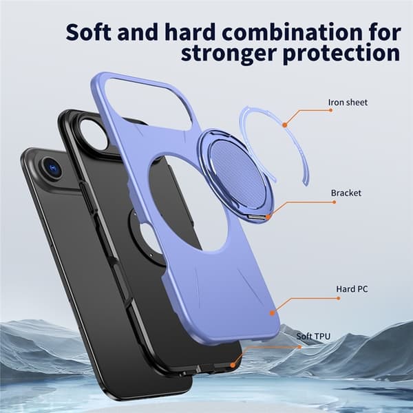 Mobilskal till iPhone Air MagSafe Rotating Kickstand - Lila Lila