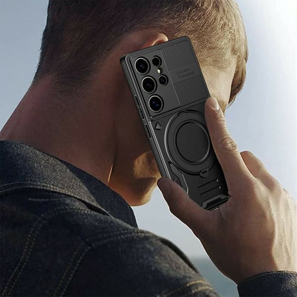Mobilskal för Samsung Galaxy S26 Ultra Magnetiskt Shockproof TPU + PC - Svart