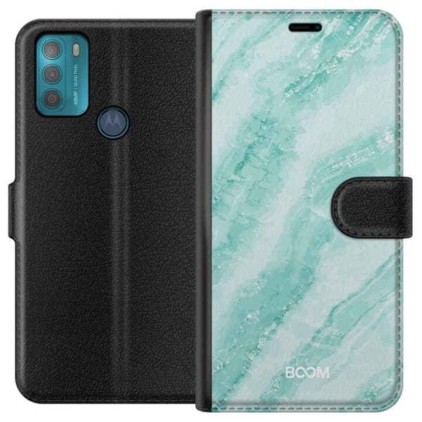 Pung Taske til Motorola Moto G50 med Mint Marble