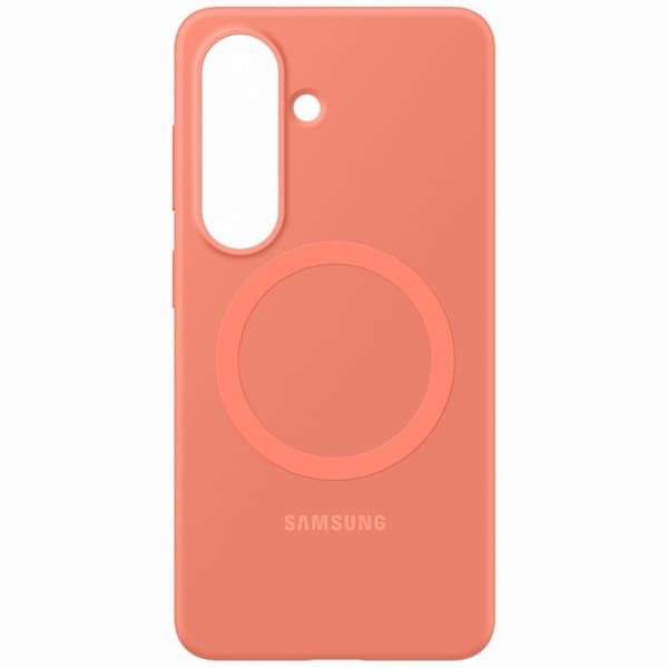 SAMSUNG Mobilskal För Galaxy S26 Plus MagSafe Silikon Magnet - Coral Orange