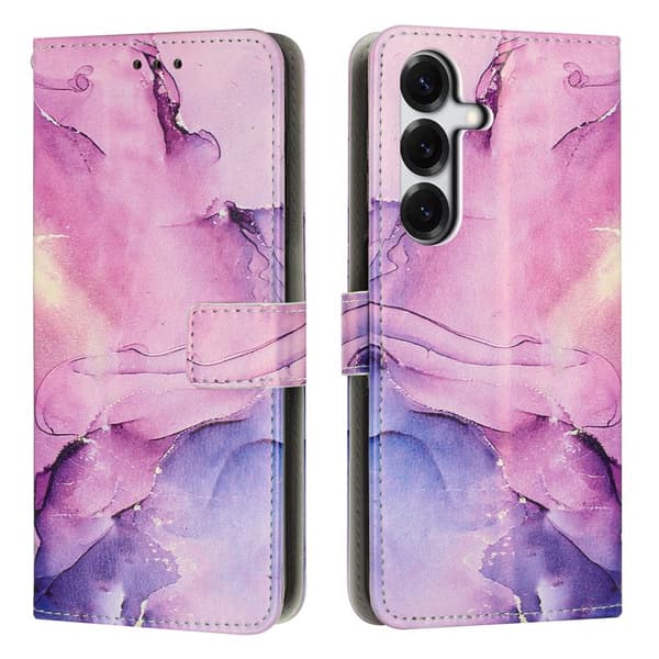 Plånboksfodral för Samsung Galaxy S26 Plus Ställfunktion Konstläder - Lila