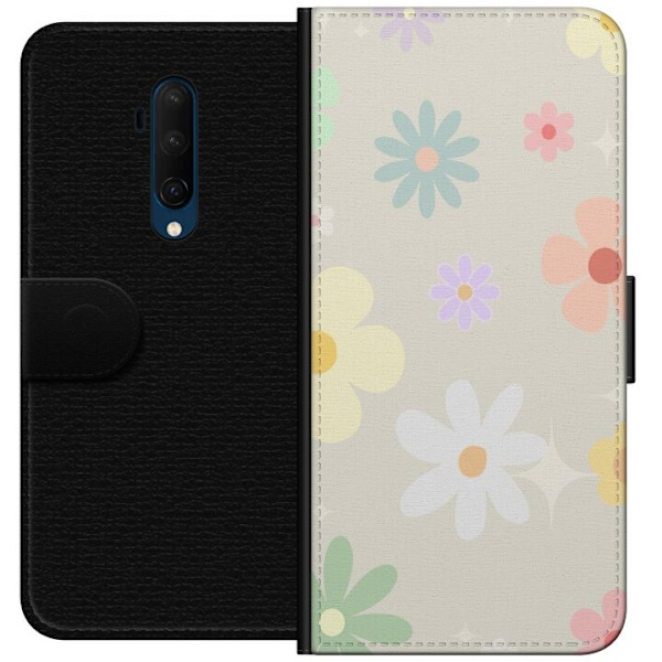 Plånboksfodral till OnePlus 7T Pro med fejdande blommor