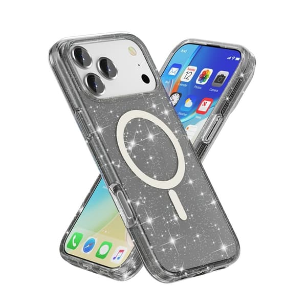 Mobilskal till iPhone 17 Pro MagSafe Puderglitter - Svart Svart