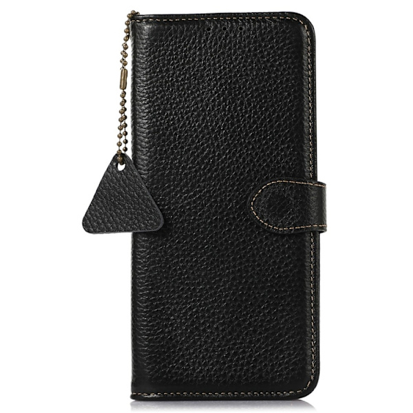 OnePlus 15 5G Plånboksfodral Äkta Läder RFID Blocking Svart