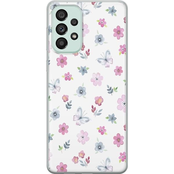 Mobilcover til Samsung Galaxy A73 5G med Blomster og sommerfugle