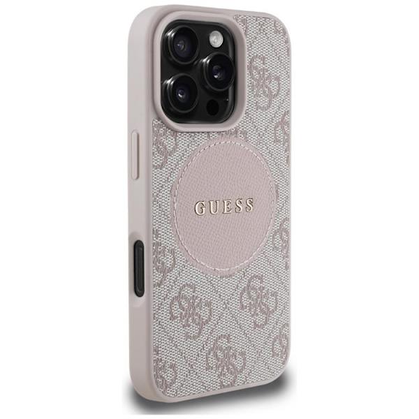 Guess telefontaske til iPhone 16 Pro MagSafe 4G Circle - Lyserød