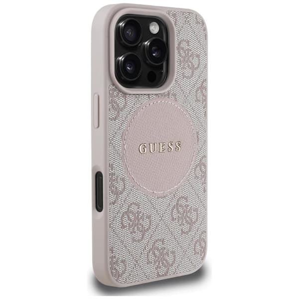 Guess telefontaske til iPhone 16 Pro MagSafe 4G Circle - Lyserød Rosa