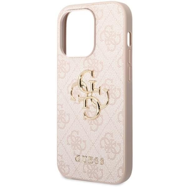 Guess iPhone 15 Pro Max Mobilskal 4G Big Metal Logo - Rosa Rosa