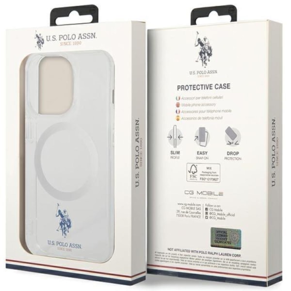 US Polo iPhone 15 Pro Mobilcover MagSafe Collection - Gennemsigtig