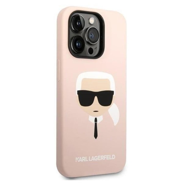 Karl Lagerfeld iPhone 14 Pro Skal Magsafe Silicone Karl`s Head -