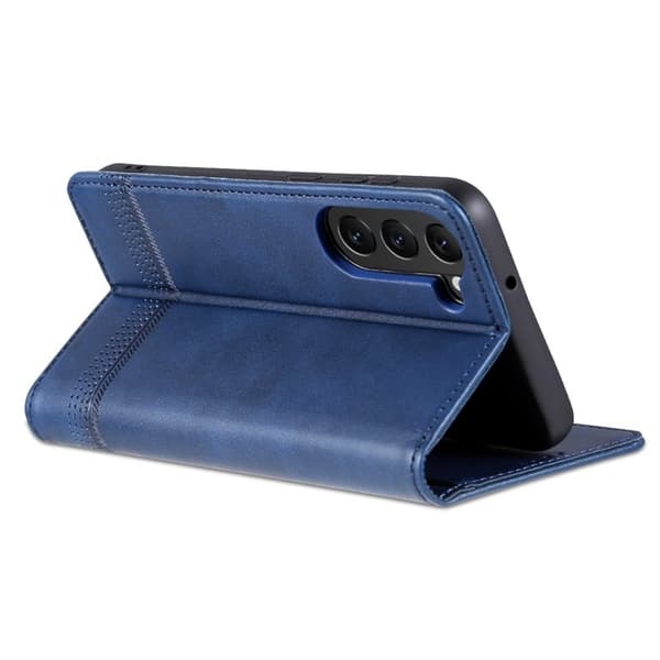 AZNS Samsung Galaxy S23+ Plånboksfodral Konstläder - Blå
