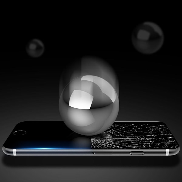 [1-PACK] Härdat Glas Skärmskydd iPhone 8 Plus / iPhone 7 Plus - Svart Svart
