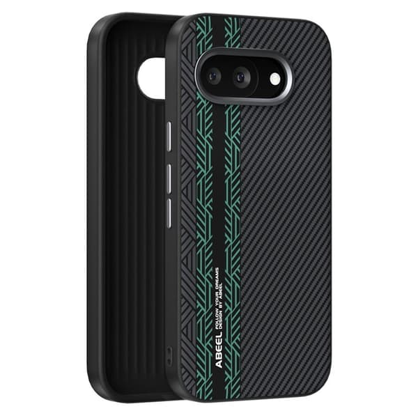 ABEEL Mobilskal till Google Pixel 9a PC TPU Aluminium PU Läder - Textur 2