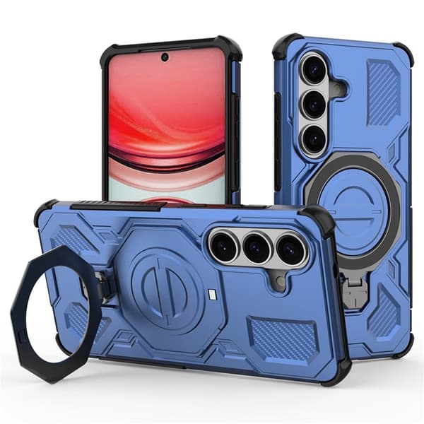Mobilskal till Galaxy S26/S26 Pro Rotating Metal Kickstand - Mörkblå Blå