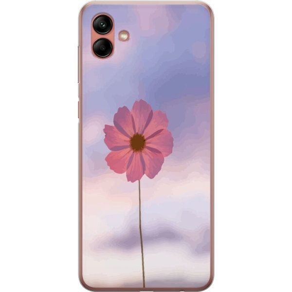 Mobilcover til Samsung Galaxy A04 med lyserød blomst