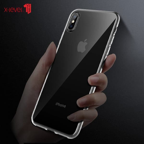 X-LEVEL Clear Series TPU Mobilskal för iPhone XS Max - Transparent