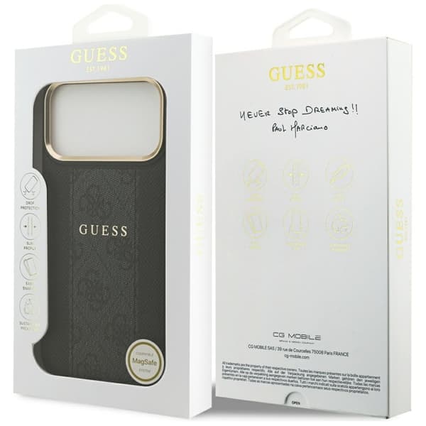 Guess Telefontaske til iPhone 17 Pro Magsafe Stripe - Sort Svart