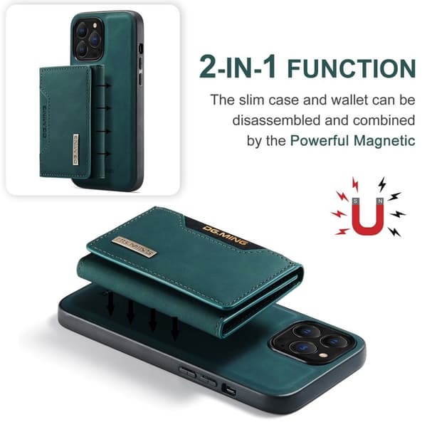 DG.MING M2 Series Mobilskal till iPhone 15 Pro med Kickstand - Grön