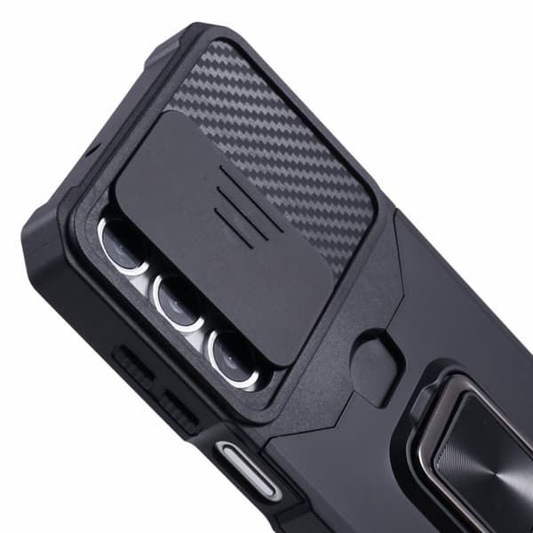 Mobilskal för Samsung Galaxy S26 Plus Kickstand PC + TPU - Svart
