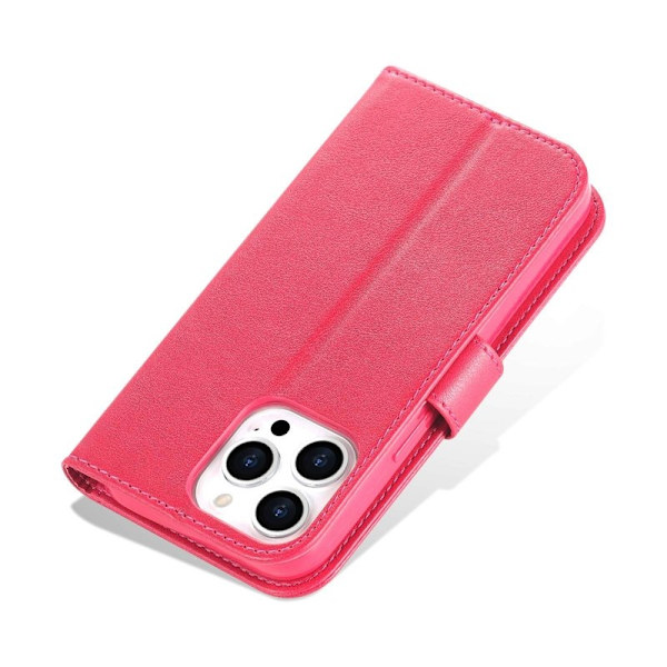 AZNS iPhone 14 Pro Max Plånboksfodral i Konstläder - Röd