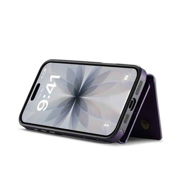 DG.MING M6 Series Mobilskal till iPhone 17 Magnetiskt Plånboksfodral Lila