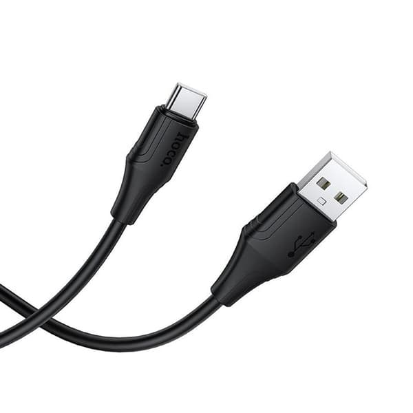 HOCO USB-A till USB-C Kabel 3A 1m Silikon X124 - Svart Svart