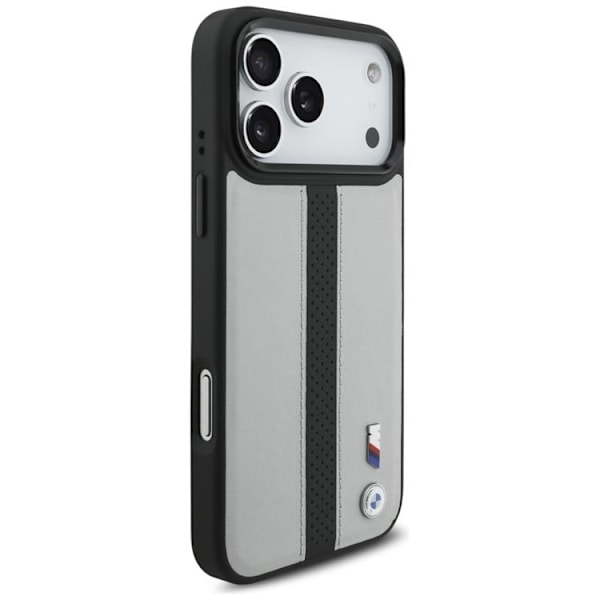 BMW Mobilskal till iPhone 17 Pro Max MagSafe M Perforated Stripe Logo - Grå Grå